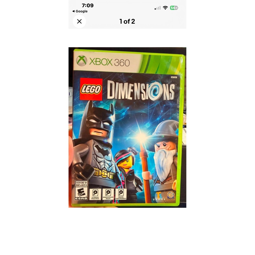 LEGO Dimensions Xbox 360‎ Video Game Warner Bros TT Games Batman Gandalf Disc